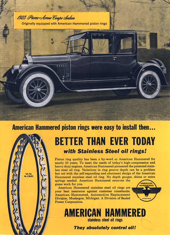 American Hammered Piston Rings 1923 Pierce Arrow 0001