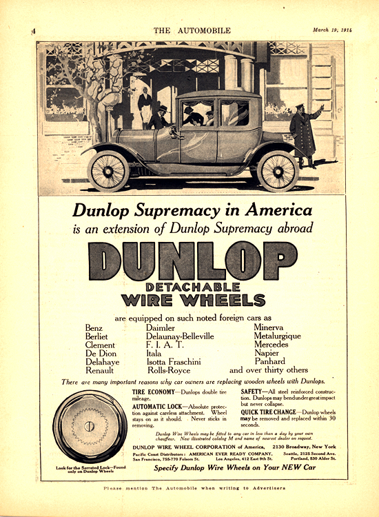 Dunlop Wire Wheels 1914 0001