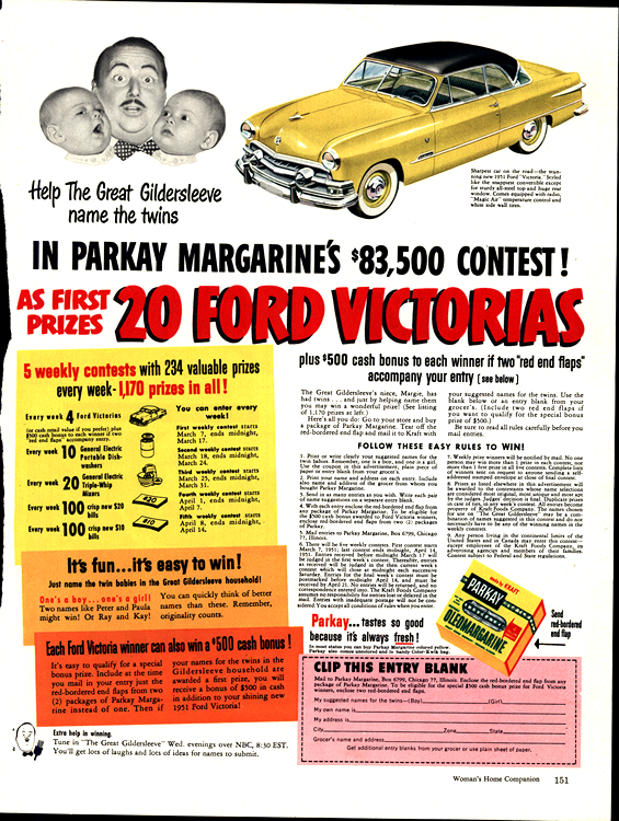 Ford 1951 Parkay Margarine 0001