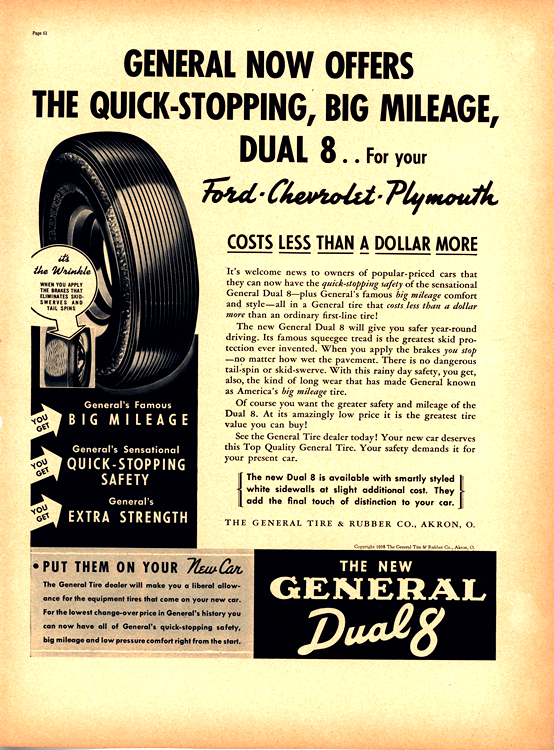General Tires 1938 Ford, Chevrolet, Plymouth 0001