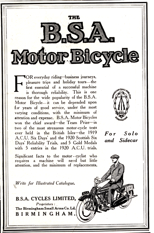 Motorcycles BSA 1920 0001