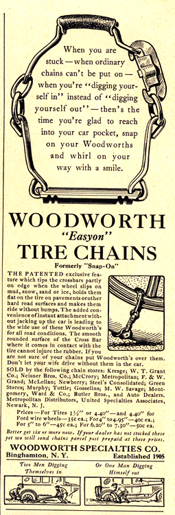 Woodworth Tire Chains 1928 0001