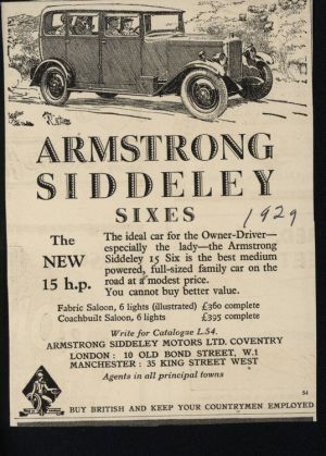 Armstrong Siddeley 1929 UL2 0001