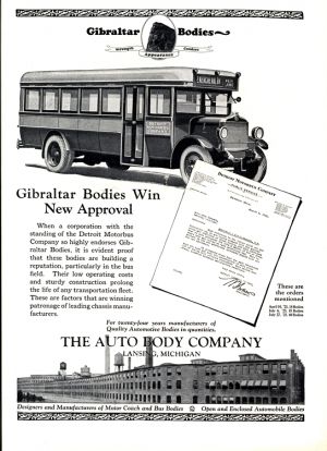 Gibraltar Bodies 1925 Coachbuilder, Auto Body Company, Bus 0001