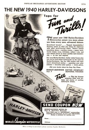 Motorcycles Harley Davidson 1940 0001