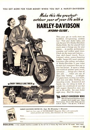 Motorcycles Harley Davidson 1952 0001