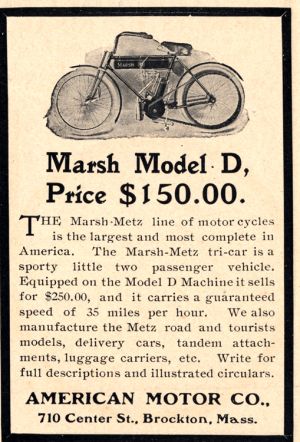 Motorcycles Marsh Metz American 1908 Ca 0001