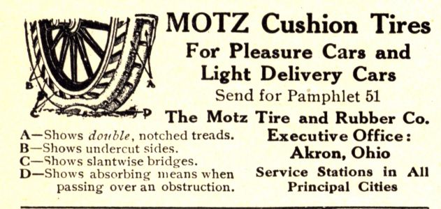 Motz Rubber & Tire Co. Tires 1913 0001