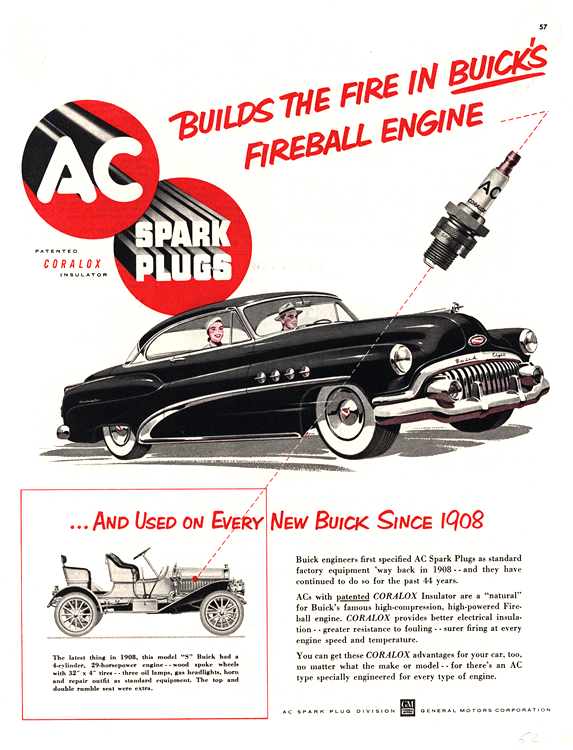 Buick 1952 AC Spark Plugs 0001