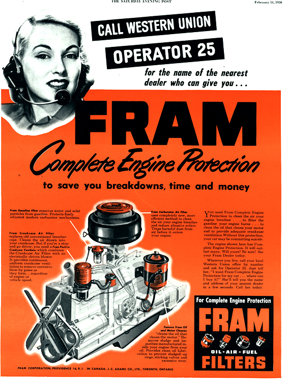 Fram 1950 Oil Filter 0001