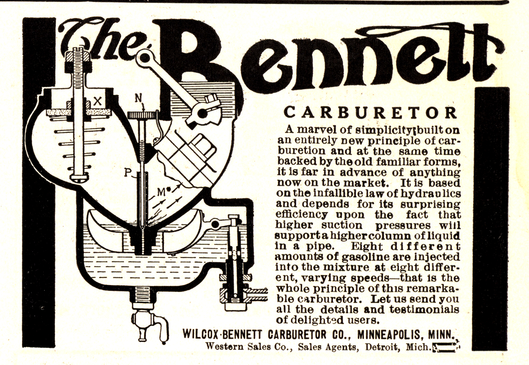 Wilcox-Bennett Carburetor 1910 0001